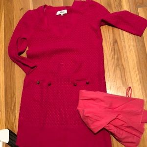 Tibi knit hot pink dress M